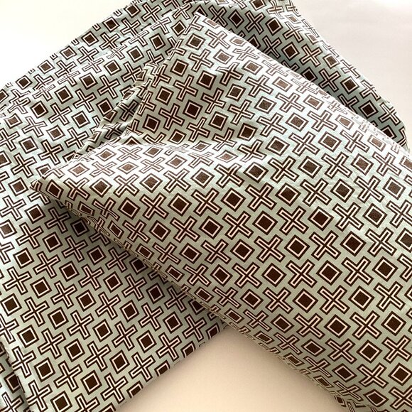 Jonathan Adler Flat + Fitted Bed Sheet Set Cotton Bedding Size Full Double - Picture 1 of 4